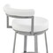 Armen Living Neura Swivel Counter or Bar Stool in Cloud Finish with White Faux Leather 840254333536 - alternate 18